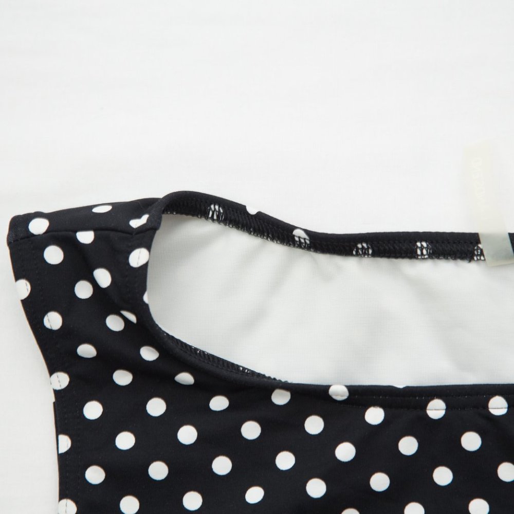 Lands' end tankini womens top built in bra‎ size 14W polka dot - Picture 3 of 9